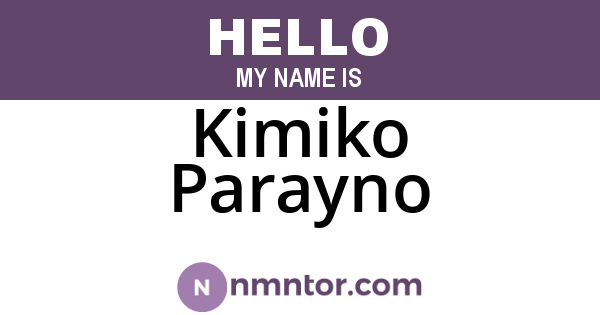 Kimiko Parayno