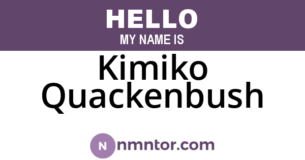 Kimiko Quackenbush