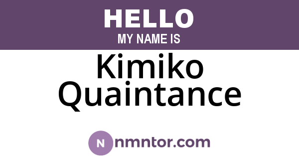 Kimiko Quaintance