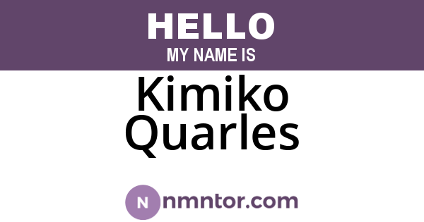 Kimiko Quarles