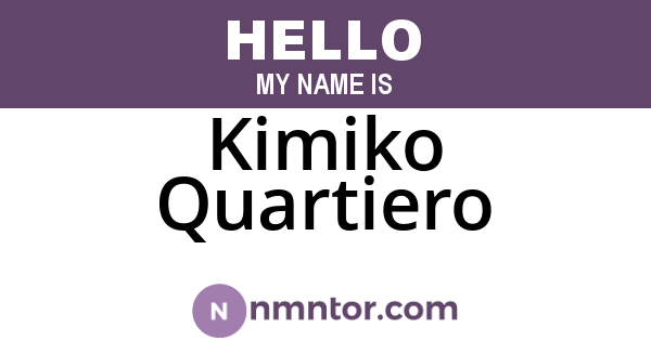 Kimiko Quartiero