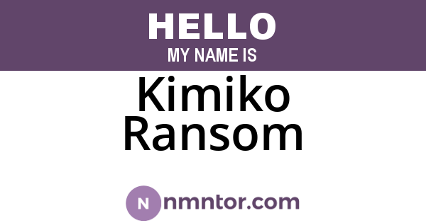 Kimiko Ransom