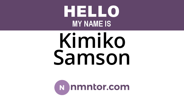 Kimiko Samson