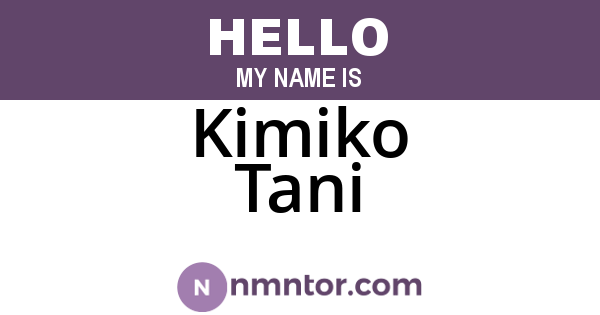 Kimiko Tani