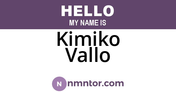 Kimiko Vallo