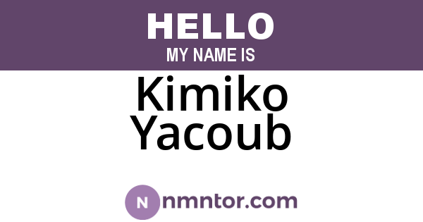 Kimiko Yacoub