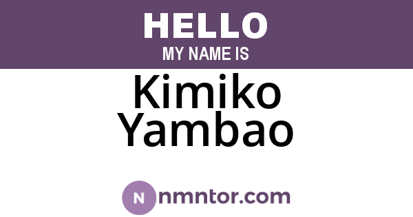 Kimiko Yambao