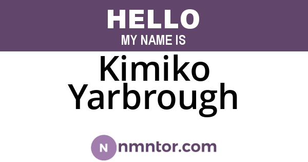 Kimiko Yarbrough