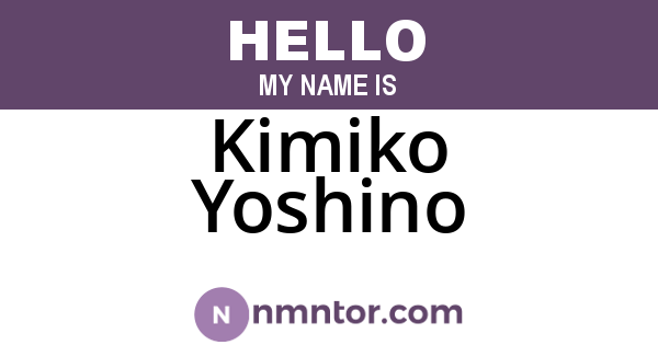 Kimiko Yoshino