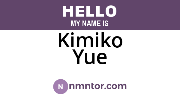 Kimiko Yue