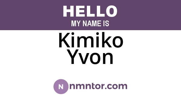 Kimiko Yvon