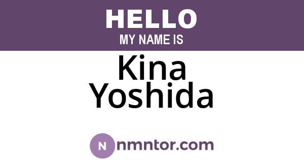 Kina Yoshida