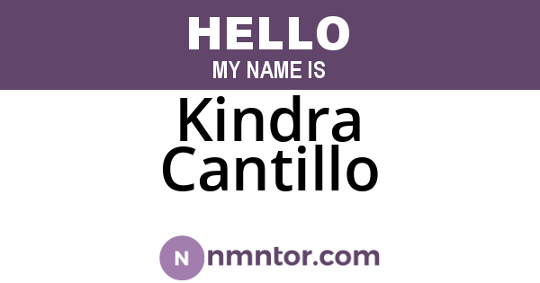 Kindra Cantillo