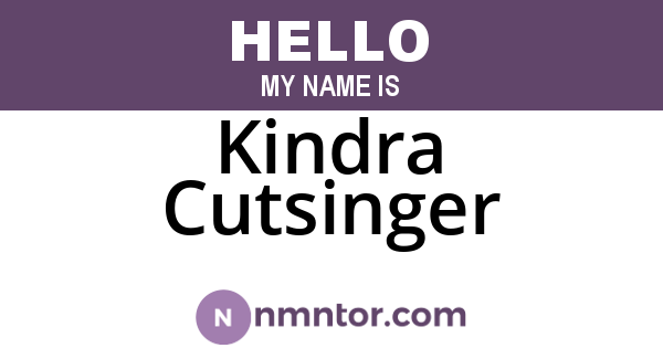 Kindra Cutsinger