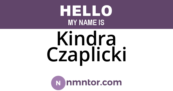 Kindra Czaplicki