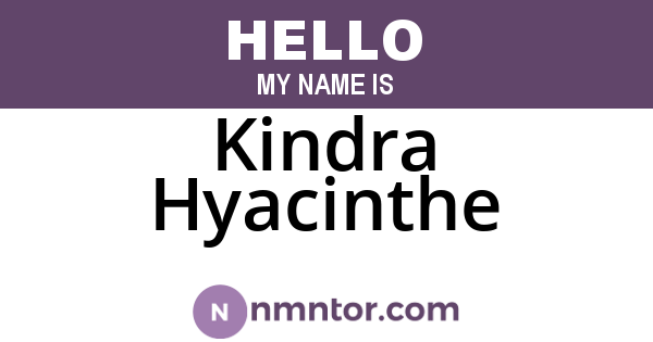 Kindra Hyacinthe