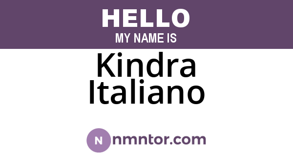 Kindra Italiano