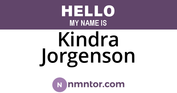 Kindra Jorgenson