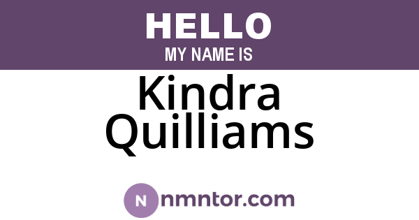 Kindra Quilliams
