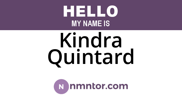 Kindra Quintard