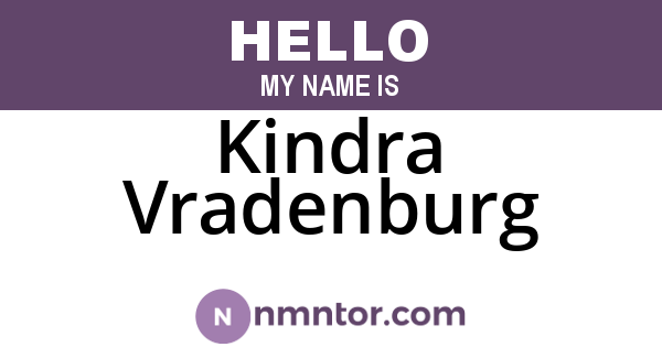 Kindra Vradenburg