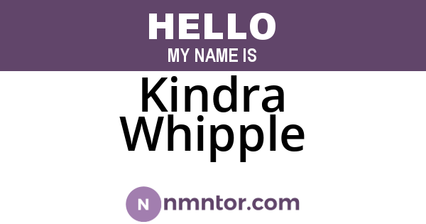 Kindra Whipple