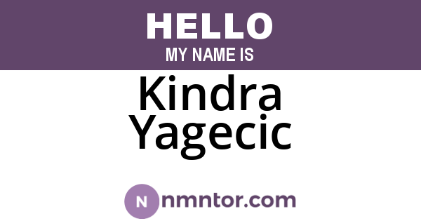 Kindra Yagecic