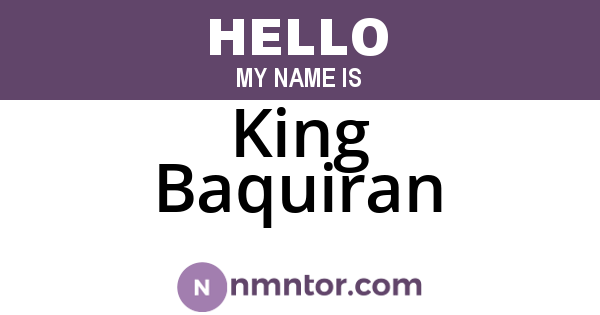 King Baquiran