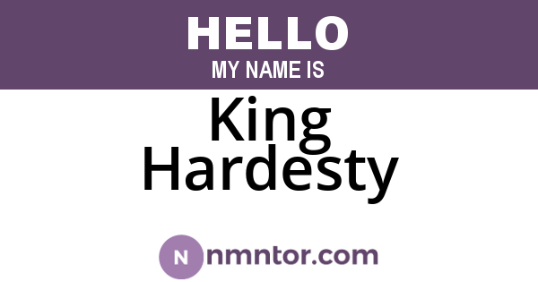 King Hardesty