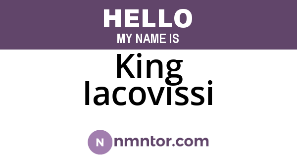 King Iacovissi