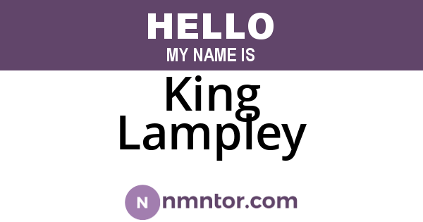 King Lampley