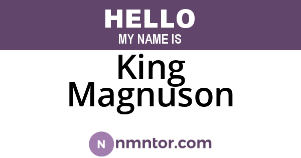 King Magnuson