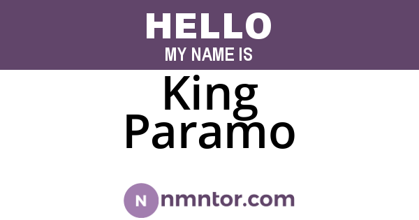 King Paramo