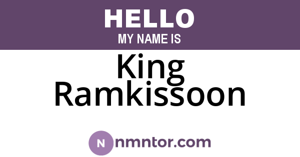 King Ramkissoon