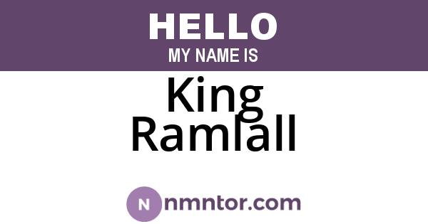 King Ramlall
