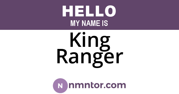 King Ranger