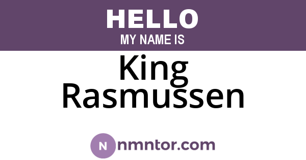King Rasmussen