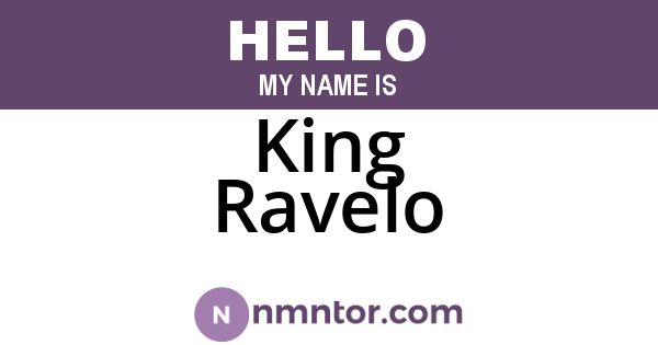 King Ravelo