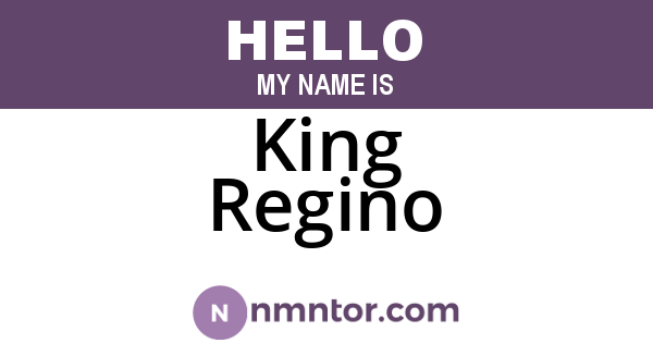 King Regino