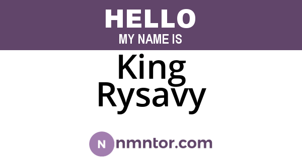 King Rysavy