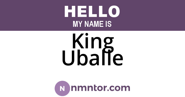 King Uballe