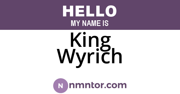 King Wyrich