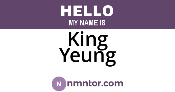 King Yeung