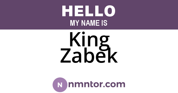 King Zabek