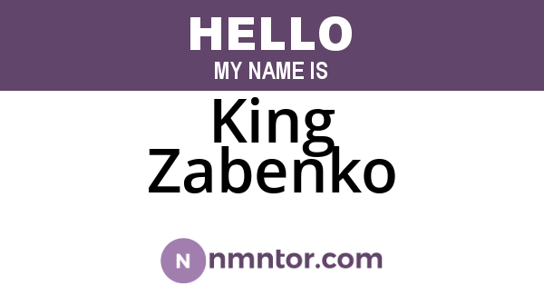 King Zabenko