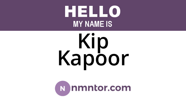Kip Kapoor