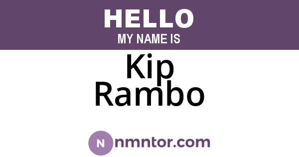 Kip Rambo