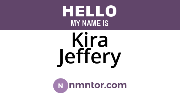 Kira Jeffery