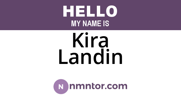Kira Landin
