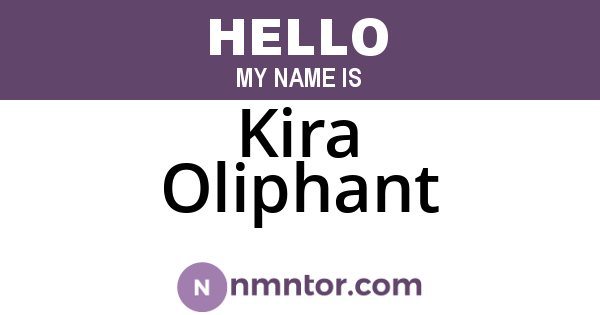 Kira Oliphant